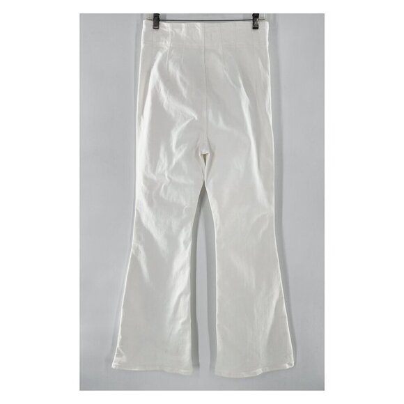 FREE PEOPE WE THE FREE Jayde Flare Jeans High Rise in Pure White - Picture 6 of 8